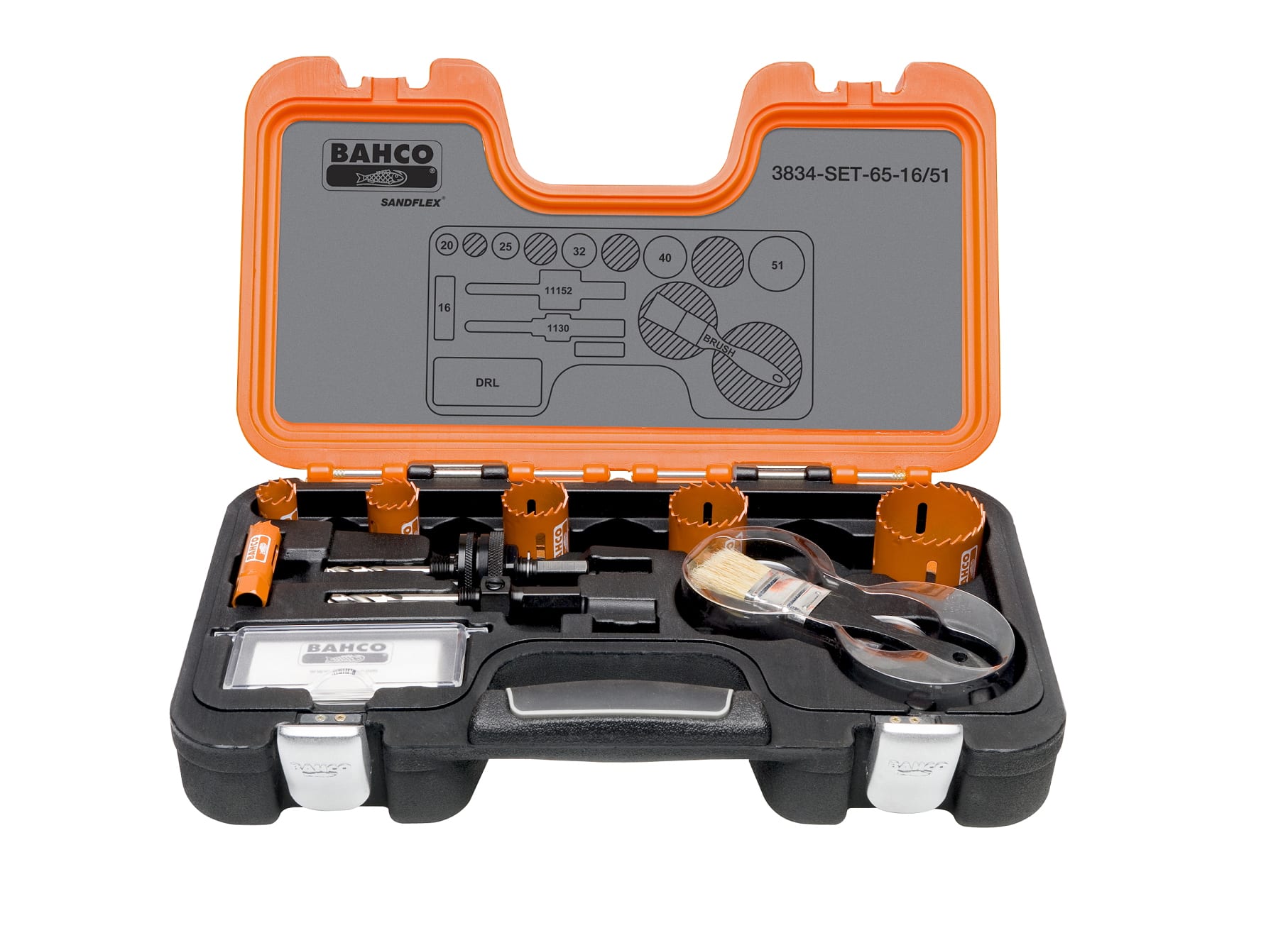 Bahco BAHHSSET1651 Professional Holesaw Set 3834 16/51 Sizes: 16-51mm img