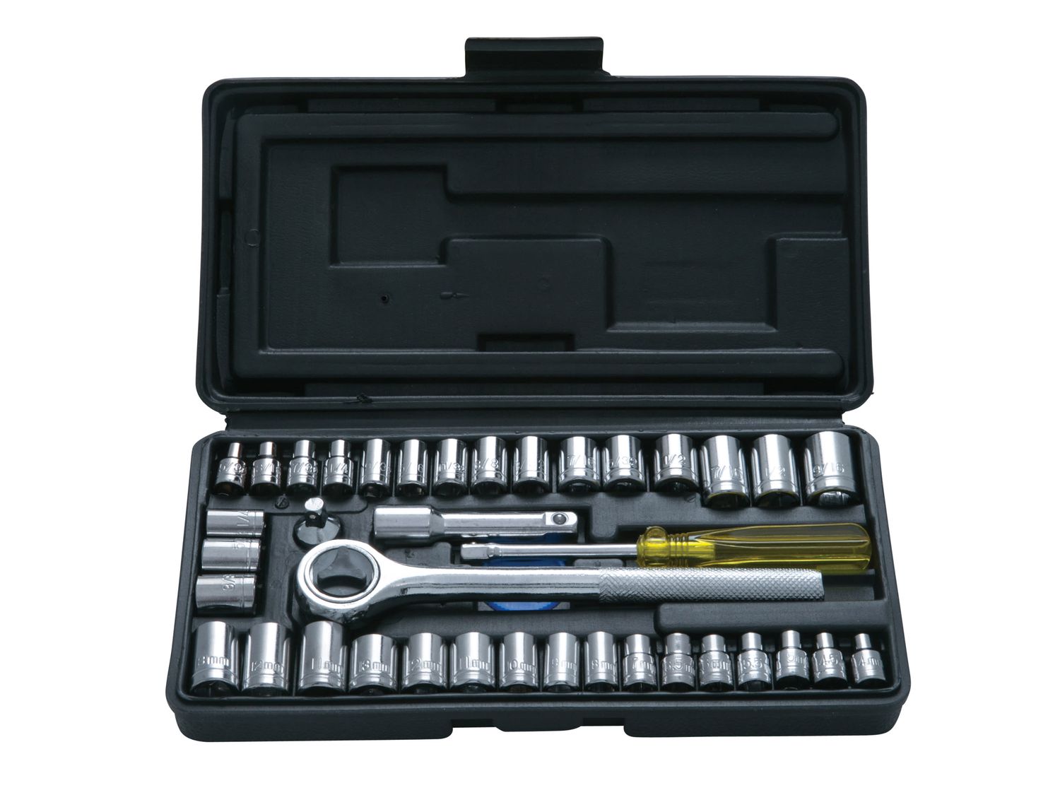 BlueSpot Tools B/S01535 Mixed Drive Socket Set, 40 Piece