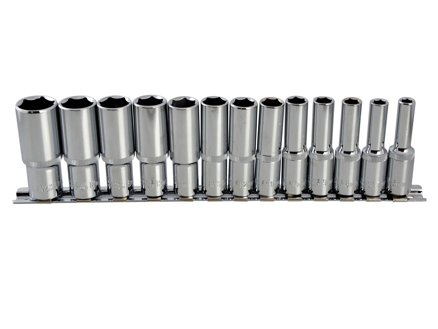 BlueSpot Tools B/S01542 3/8in Drive Deep Socket Set, 13 Piece