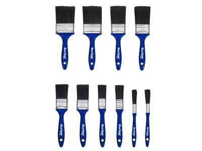 BlueSpot Tools B/S36018 Synthetic Workshop Paint Brush Set, 10 Piece