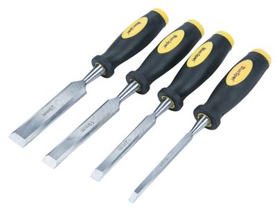 BlueSpot Tools B/S28004 Chisel Set Double Colour Handle Set, 4 Piece