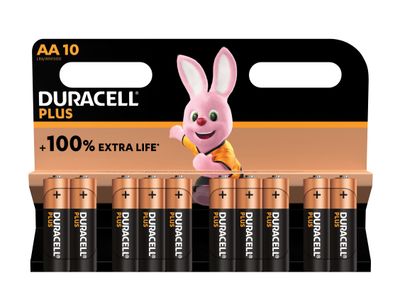 Duracell DURAA100PP10 AA Cell Plus Power +100% Batteries (Pack 10)