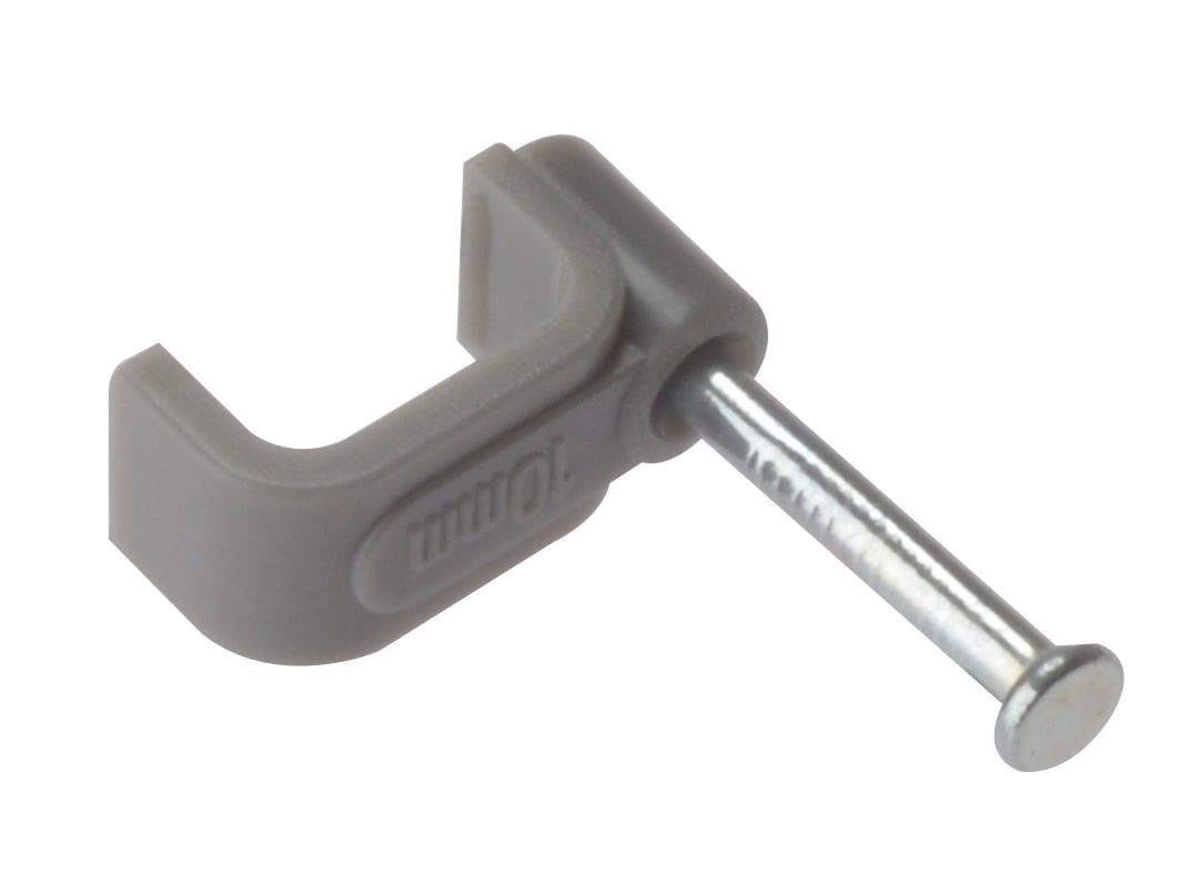 ForgeFix FORFCC1G Cable Clip Flat Grey 1.00mm Box 100
