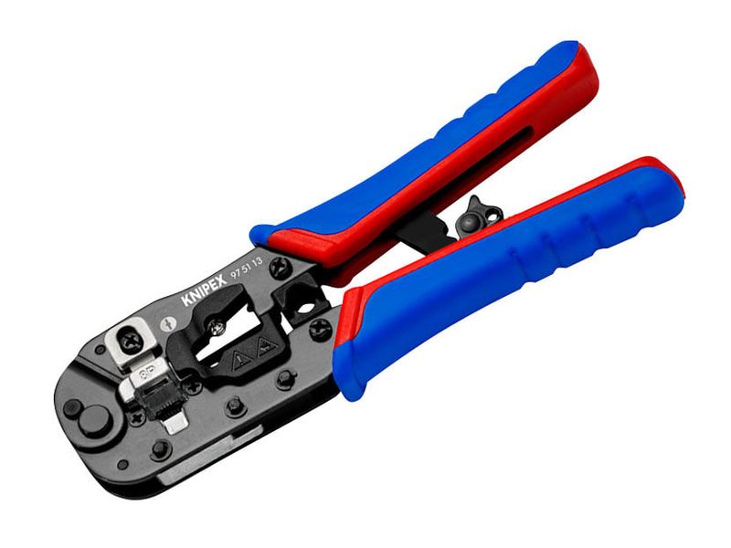 Knipex KPX975113SB Crimping Pliers for RJ45 Western Plugs
