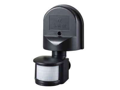 Meridian Lighting MDNPIR180B Wall Mounted PIR Motion Detector Black
