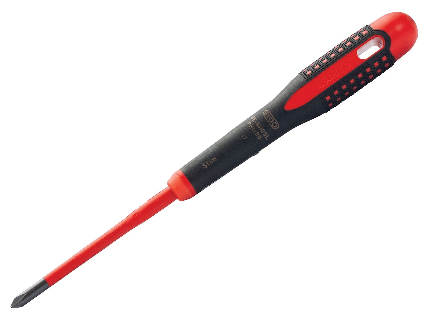 Bahco BAHBE8610SL ERGO™ Slim VDE Insulated Phillips Screwdriver PH1 x 80mm