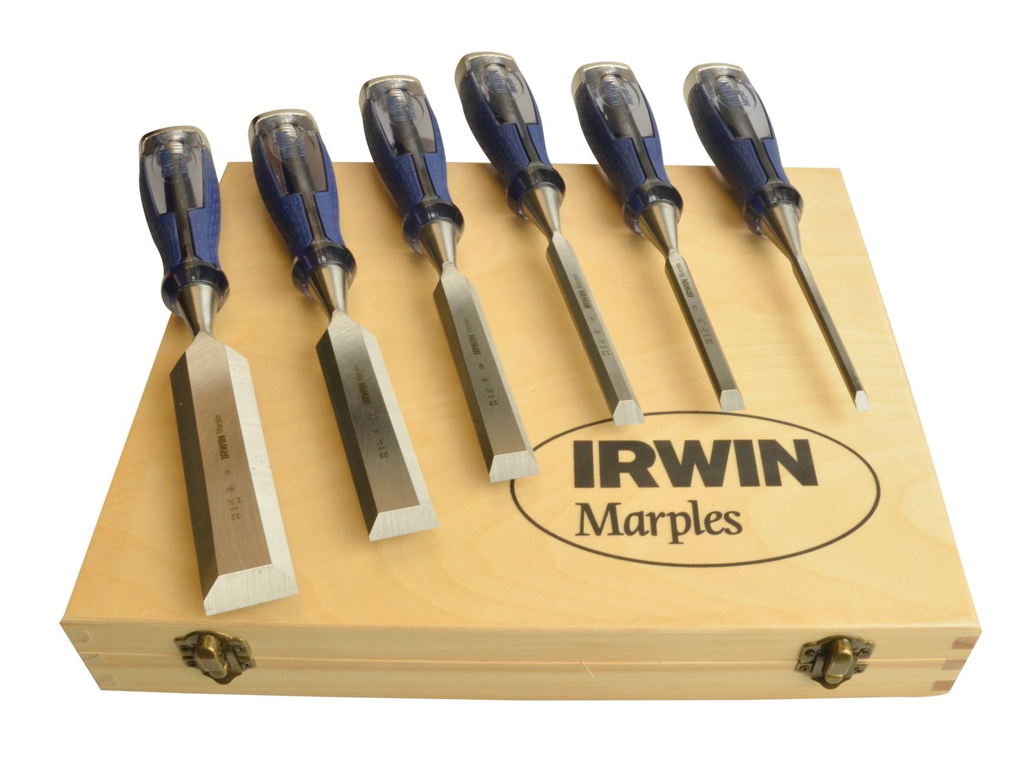 IRWIN Marples MAR750S6 M750 Splitproof Pro Bevel Edge Chisel Set, 6 Piece
