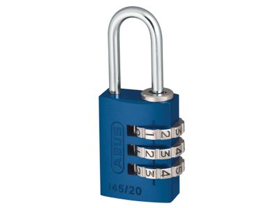 ABUS Mechanical ABU14520BLU 145/20 20mm Aluminium Combination Padlock Blue 46568