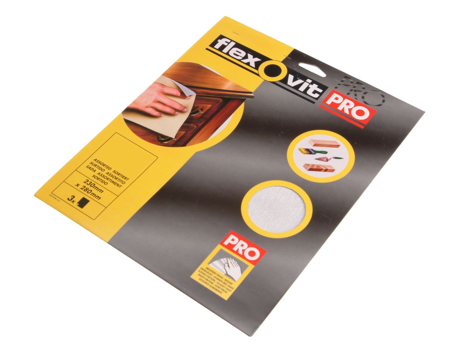 Flexovit FLV26299 Silicon Carbide Finishing Sanding Sheets 230 x 280mm Medium 180G (3)