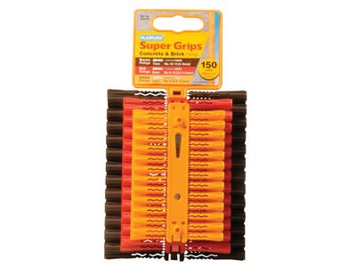 Plasplugs PLASAP505 SAP 505 Solid Wall Super Grips™ Fixings Assorted (150)