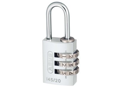 ABUS Mechanical ABU14520SIL 145/20 20mm Aluminium Combination Padlock Silver 46574