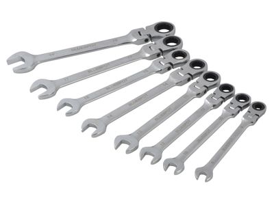 BlueSpot Tools B/S04300 Flexible Head Ratchet Set, 8 Piece