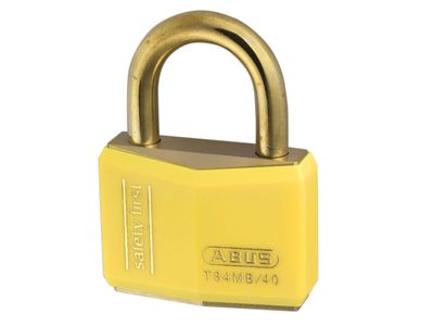 ABUS Mechanical ABUKA37822 T84MB/40mm Yellow Rustproof Padlock Keyed Alike 8402