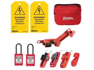Master Lock MLKSELECKIT2 Electrical Lockout Kit, 9 Piece