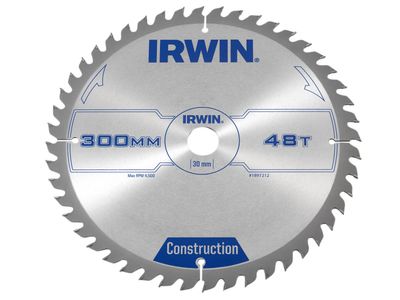 IRWIN IRW1897212 General Purpose Table &amp; Mitre Saw Blade 300 x 30mm x 48T ATB