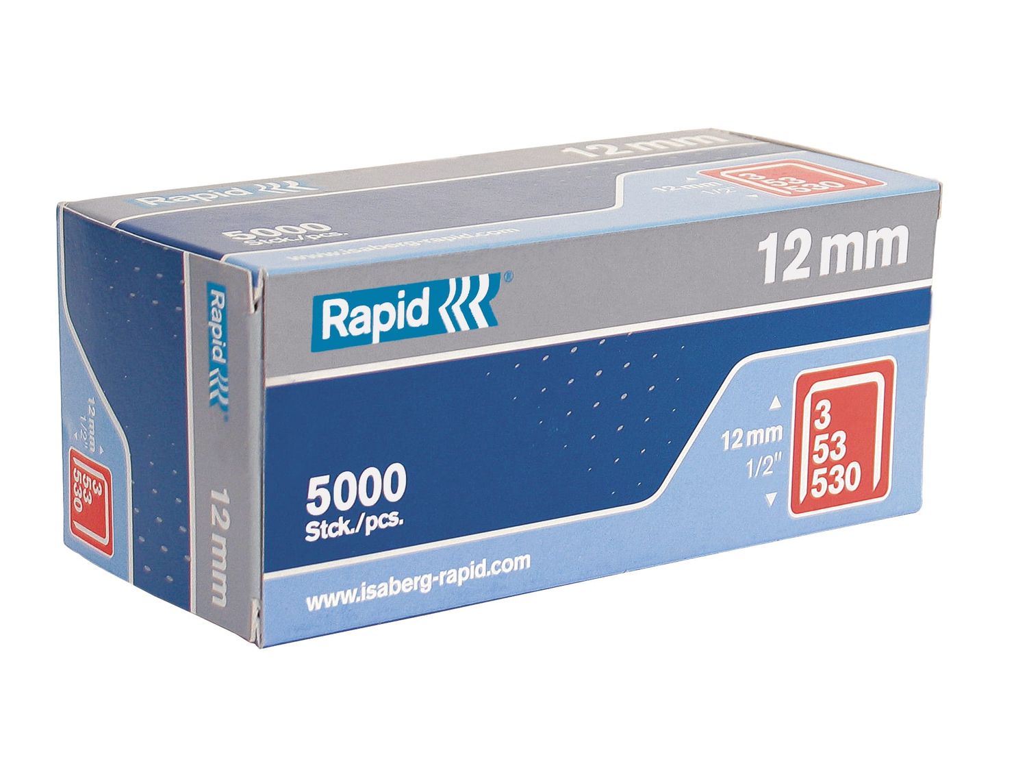 Rapid RPD5312B5000 53/12B 12mm Galvanised Staples (Box 5000)