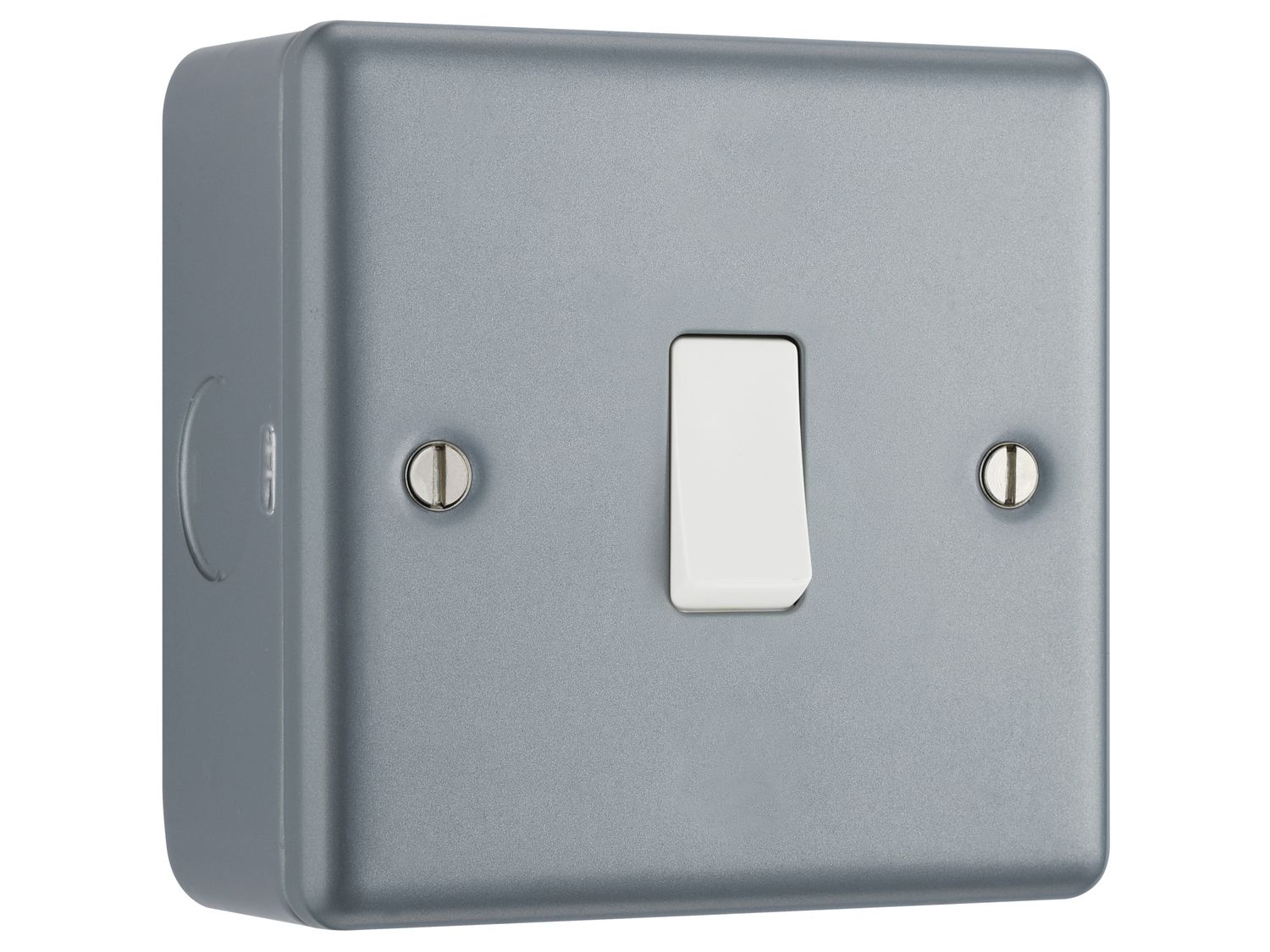 Masterplug MSTMC512 Metal Clad 1-Gang 2-Way Light Switch