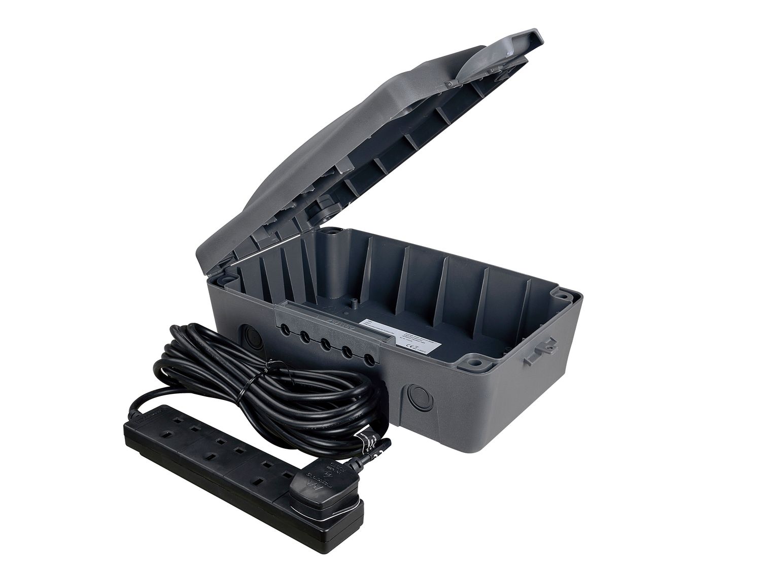 Masterplug MSTWBXBFG Weatherproof Box with 10m 240V 4-Way Bar