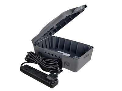 Masterplug MSTWBXBFG Weatherproof Box with 10m 240V 4-Way Bar