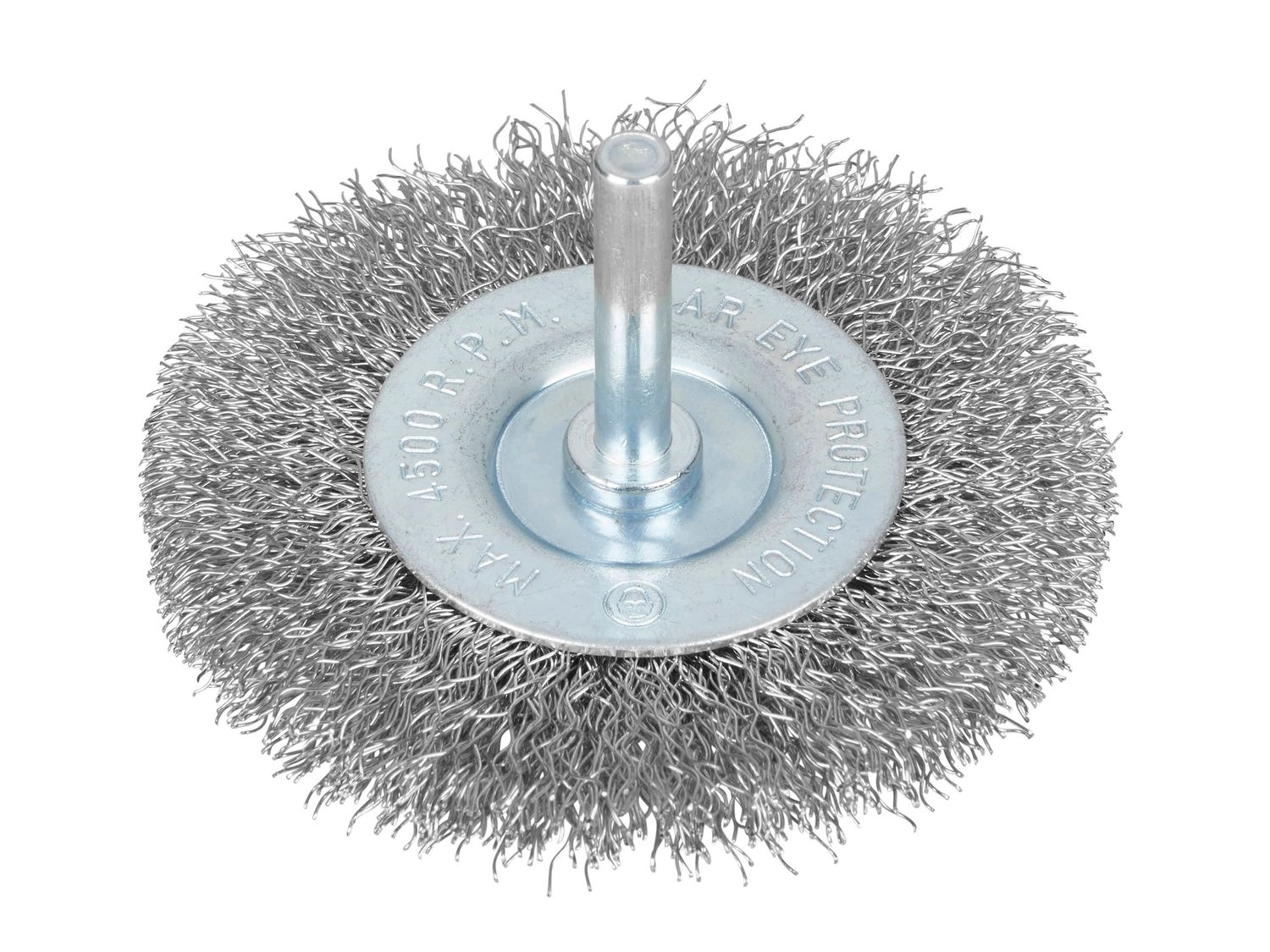 BlueSpot Tools B/S19222 Flat Steel Wire Wheel Brush 75mm x 6mm Arbor
