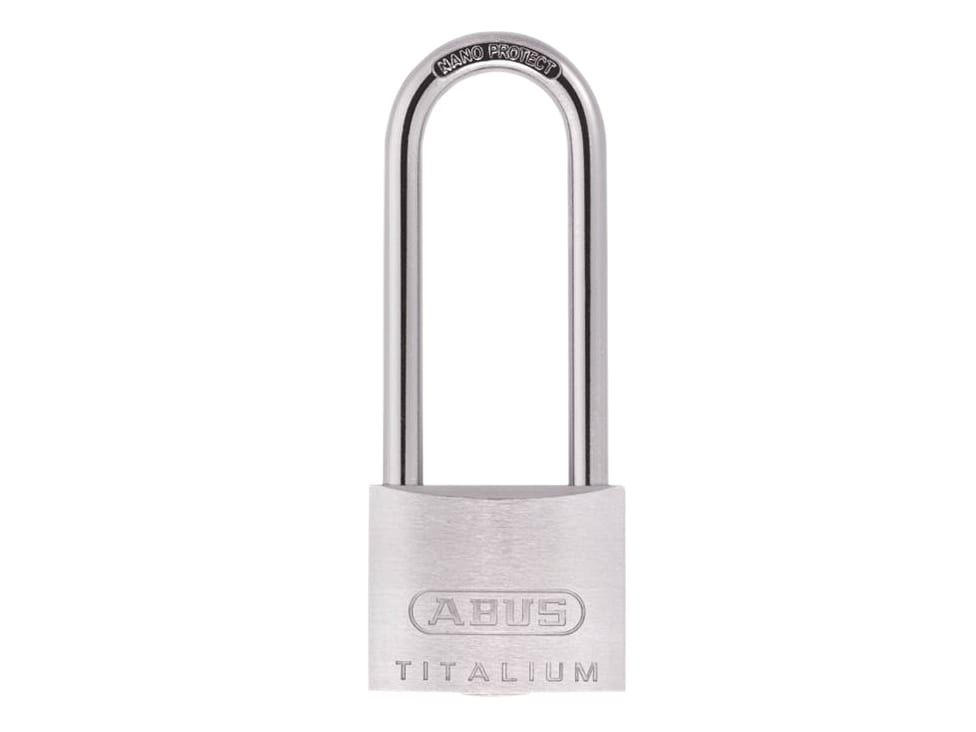 ABUS Mechanical ABU64TI5080C 64TI/50mm TITALIUM™ Padlock 80mm Long Shackle Carded