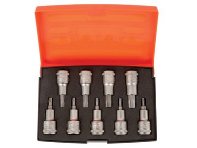 Bahco BAHS9TORX S9TORX 1/2in Drive Socket Set, 9 Piece