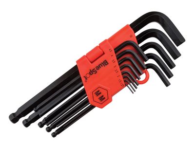 BlueSpot Tools B/S15303 Long Arm Ball End Hexagon Key Set, 13 Piece