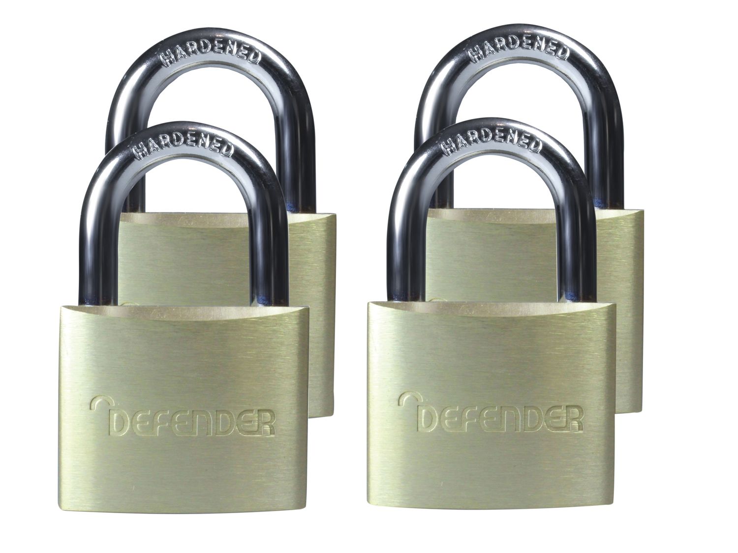 DEFENDER DEFDFAL4Q Aluminium Padlock Quad Pack 40mm