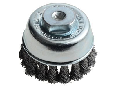 Lessmann LES482214 Knot Cup Brush 65mm M10x2.0, 0.50 Steel Wire
