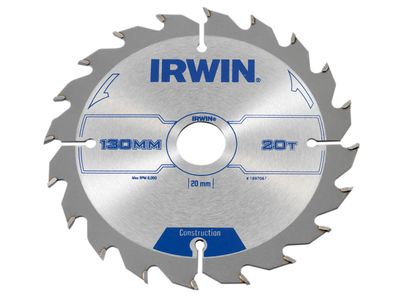 IRWIN IRW1897087 Construction Circular Saw Blade 130 x 20mm x 20T ATB