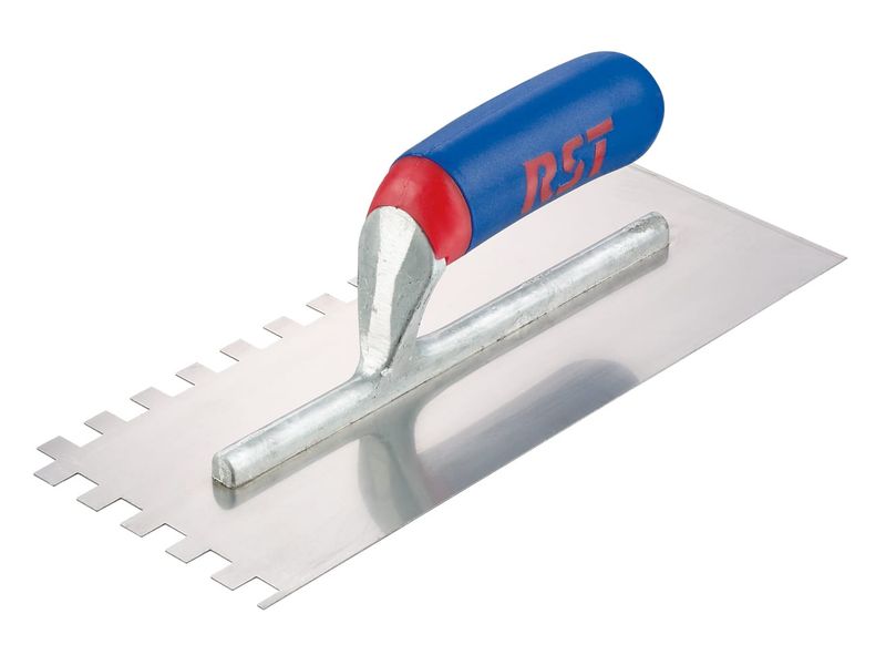 R.S.T. RST8002ST Notched Trowel Square 6mm Soft Touch Handle 11 x 4.1/2in
