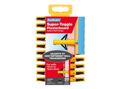 Plasplugs PLASSTC554 Super Toggle Fixings Pack 20