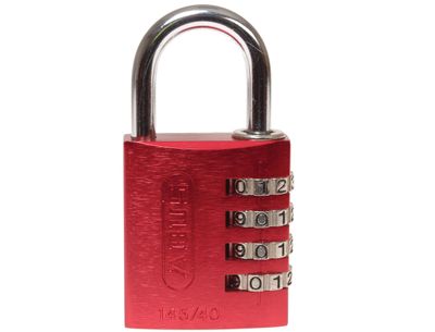 ABUS Mechanical ABU14540RED 145/40 40mm Aluminium Combination Padlock Red 48829