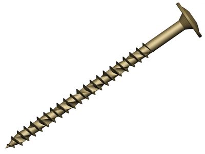 ForgeFix FORCS8180 Wafer Head TORX Compatible Construction T40 Screws Tan 8x180mm Tub 25