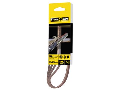 Flexovit FLV26460 Powerfile Sanding Belt 454mm x 13mm Fine 120g (Pack 4)