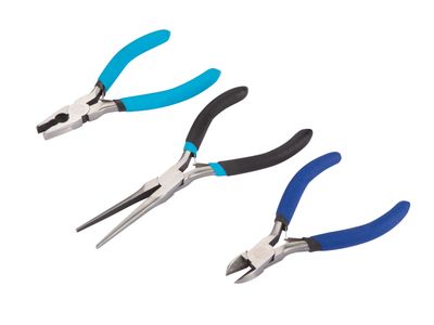BlueSpot Tools B/S8512 Soft Grip Mini Plier Set, 3 Piece