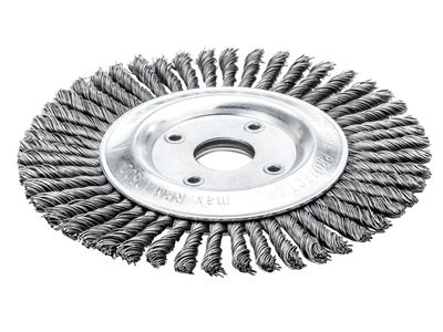 Lessmann LES47320140 Pipeline Brush 40 Knots 125 x 22.2mm Bore Steel Wire