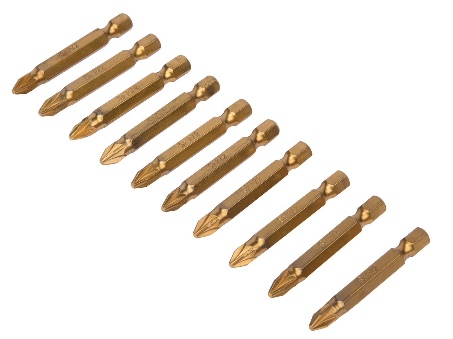 BlueSpot Tools B/S14105 Titanium Coated Screwdriver Bits PZ2 x 50mm (Pack 10)