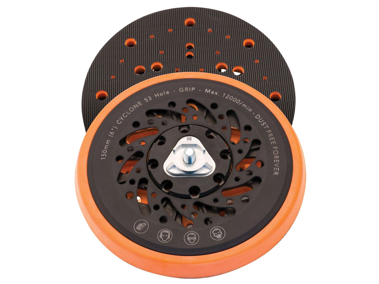 Flexipads World Class FLEFE654 Cyclone™ Backing Pad Medium 53 Hole 150mm