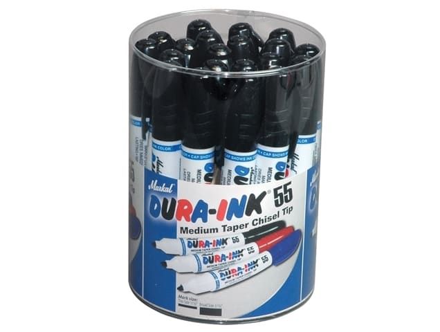 Markal MKL96078 DURA-INK 55 Medium Taper Marker Black (Tub 20)