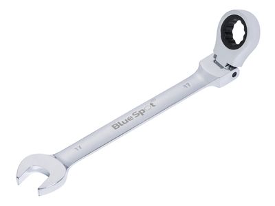 BlueSpot Tools B/S5113 180° Flexible Head Ratchet Spanner 17mm