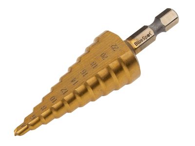 BlueSpot Tools B/S32052 HSS 1/4in Hex Shank Step Drill 4-22mm