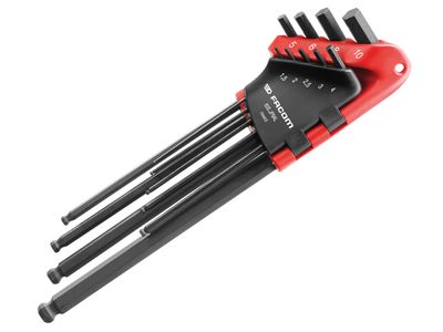 Facom FCM83SJP9AL 83S.JP9AL Metric Hex Key Wallet Set, 9 Piece
