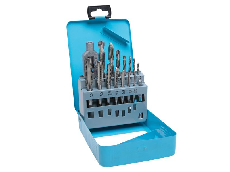 BlueSpot Tools B/S20512 Drill &amp; Tap Set, 15 Piece