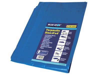 BlueSpot Tools B/S45921 Blue Tarpaulin 1.8 x 1.2m  (6 x 4ft)
