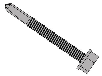 ForgeFix FORTFH55100H TechFast Roofing Sheet to Steel Hex Screw No.5 Tip 5.5 x 100mm Box 100