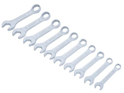 BlueSpot Tools B/S04110 Stubby Combination Spanner Set, 10 Piece