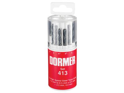 Dormer DORSET413 A191 No.413 Metric HSS Drill Set of 13 1.5-6.5 x 0.5mm