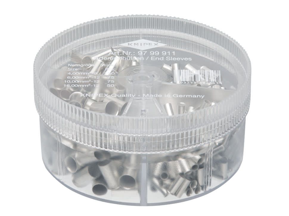 Knipex KPX9799911 Non-Insulated Wire Ferrules Assortment Box, 350 Piece