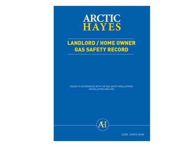 Arctic Hayes ARC663010NUM Landlord/Homeowner Gas Safety Record (Pad of 25)